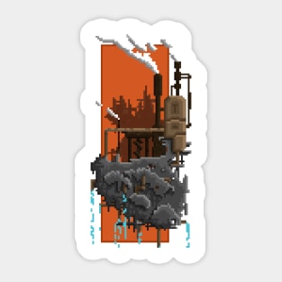 Pixel Landscape : Steam Factory Sticker